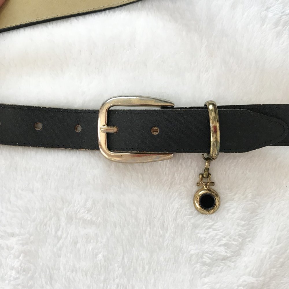 Vintage Belt with Charm Black Sz L, XL - Picture 3 of 8
